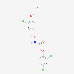 molecular formula C18H18Cl3NO4 B11614835 N-[(3-chloro-4-propoxyphenyl)methoxy]-2-(2,4-dichlorophenoxy)acetamide 