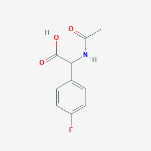 molecular formula C10H10FNO3 B116150 2-乙酰氨基-2-(4-氟苯基)乙酸 CAS No. 153381-37-4