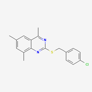 2-[(4-Chlorobenzyl)thio]-4,6,8-trimethylquinazoline