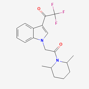 1-{1-[2-(2,6-dimethylpiperidin-1-yl)-2-oxoethyl]-1H-indol-3-yl}-2,2,2-trifluoroethanone