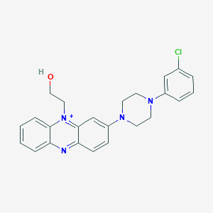 3-[4-(3-Chlorophenyl)piperazin-1-yl]-5-(2-hydroxyethyl)phenazin-5-ium