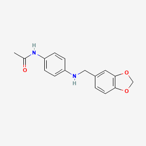 N-{4-[(1,3-benzodioxol-5-ylmethyl)amino]phenyl}acetamide