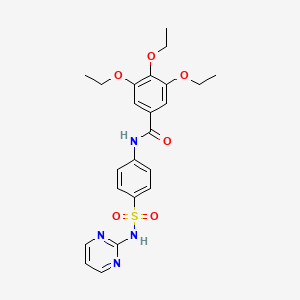 3,4,5-triethoxy-N-[4-(pyrimidin-2-ylsulfamoyl)phenyl]benzamide