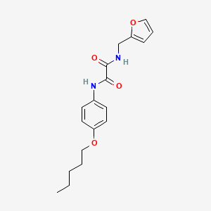 molecular formula C18H22N2O4 B11615142 N-(furan-2-ylmethyl)-N'-[4-(pentyloxy)phenyl]ethanediamide 