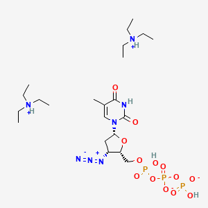 molecular formula C₁₀H₂₈N₉O₁₃P₃ (C₆H₁₅N)ₓ B1161536 3'-Azido-3'-deoxythymidine 5'-triphosphate triethylammonium salt 
