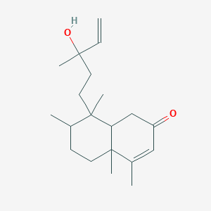 molecular formula C20H32O2 B1161542 8-(3-hydroxy-3-methylpent-4-enyl)-4,4a,7,8-tetramethyl-5,6,7,8a-tetrahydro-1H-naphthalen-2-one CAS No. 221466-41-7