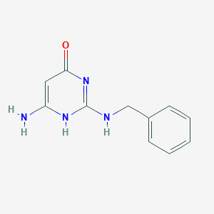 molecular formula C11H12N4O B116155 6-amino-2-(benzylamino)pyrimidin-4(3H)-one CAS No. 104296-01-7