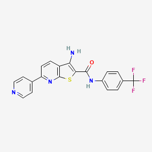 3-amino-6-pyridin-4-yl-N-[4-(trifluoromethyl)phenyl]thieno[2,3-b]pyridine-2-carboxamide