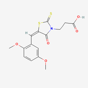 3-(5-(2,5-DI-Meo-benzylidene)-4-oxo-2-thioxo-1,3-thiazolidin-3-YL)propanoic acid