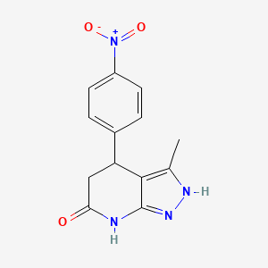 3-methyl-4-(4-nitrophenyl)-4,5-dihydro-1H-pyrazolo[3,4-b]pyridin-6(7H)-one