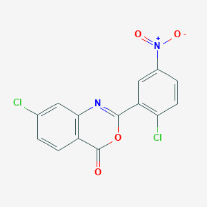 molecular formula C14H6Cl2N2O4 B11615675 7-chloro-2-(2-chloro-5-nitrophenyl)-4H-3,1-benzoxazin-4-one 