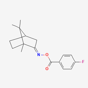 (4-fluorophenyl)({[(2E)-1,7,7-trimethylbicyclo[2.2.1]hept-2-ylidene]amino}oxy)methanone