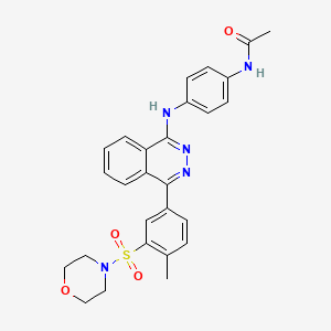 N-[4-({4-[4-methyl-3-(morpholin-4-ylsulfonyl)phenyl]phthalazin-1-yl}amino)phenyl]acetamide