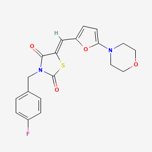 (5Z)-3-(4-fluorobenzyl)-5-{[5-(morpholin-4-yl)furan-2-yl]methylidene}-1,3-thiazolidine-2,4-dione