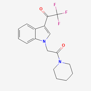 2,2,2-trifluoro-1-{1-[2-oxo-2-(piperidin-1-yl)ethyl]-1H-indol-3-yl}ethanone