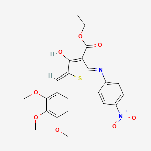 ethyl (5Z)-2-[(4-nitrophenyl)amino]-4-oxo-5-(2,3,4-trimethoxybenzylidene)-4,5-dihydrothiophene-3-carboxylate