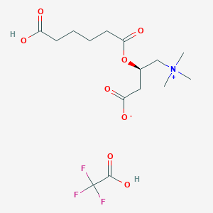 molecular formula C₁₅H₂₄F₃NO₈ B1161651 Adipoyl-L-carnitine trifluoroacetate 