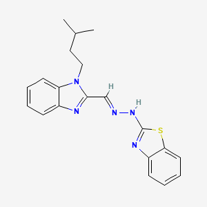 2-[(2E)-2-{[1-(3-methylbutyl)-1H-benzimidazol-2-yl]methylidene}hydrazinyl]-1,3-benzothiazole