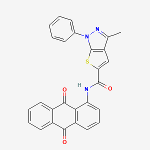 N-(9,10-dioxo-9,10-dihydroanthracen-1-yl)-3-methyl-1-phenyl-1H-thieno[2,3-c]pyrazole-5-carboxamide