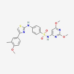 N-(2,6-dimethoxypyrimidin-4-yl)-4-{[4-(4-methoxy-3-methylphenyl)-1,3-thiazol-2-yl]amino}benzenesulfonamide