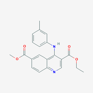 3-Ethyl 6-methyl 4-[(3-methylphenyl)amino]quinoline-3,6-dicarboxylate