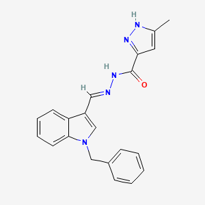 N'-[(E)-(1-benzyl-1H-indol-3-yl)methylidene]-3-methyl-1H-pyrazole-5-carbohydrazide