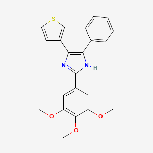 4-phenyl-5-(thiophen-3-yl)-2-(3,4,5-trimethoxyphenyl)-1H-imidazole