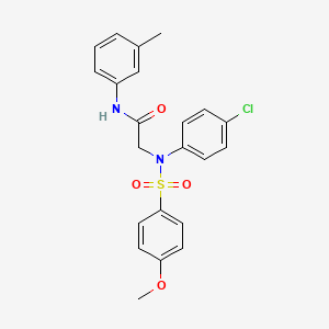 2-[N-(4-Chlorophenyl)4-methoxybenzenesulfonamido]-N-(3-methylphenyl)acetamide