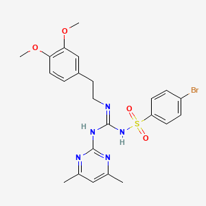 4-bromo-N-{(Z)-{[2-(3,4-dimethoxyphenyl)ethyl]amino}[(4,6-dimethylpyrimidin-2-yl)amino]methylidene}benzenesulfonamide