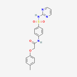 molecular formula C19H18N4O4S B11616822 N-[4-(Pyrimidin-2-ylsulfamoyl)-phenyl]-2-p-tolyloxy-acetamide 