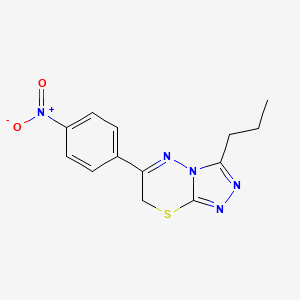 6-(4-nitrophenyl)-3-propyl-7H-[1,2,4]triazolo[3,4-b][1,3,4]thiadiazine