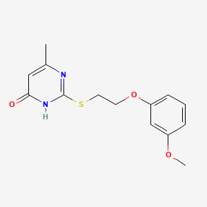 2-[2-(3-methoxyphenoxy)ethylsulfanyl]-6-methyl-1H-pyrimidin-4-one