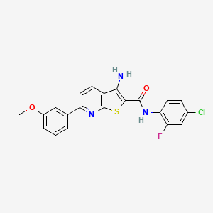 3-amino-N-(4-chloro-2-fluorophenyl)-6-(3-methoxyphenyl)thieno[2,3-b]pyridine-2-carboxamide