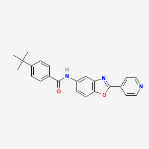 4-tert-butyl-N-[2-(pyridin-4-yl)-1,3-benzoxazol-5-yl]benzamide