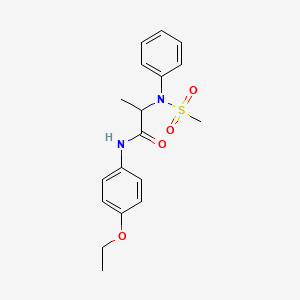 molecular formula C18H22N2O4S B11616986 N-(4-ethoxyphenyl)-N~2~-(methylsulfonyl)-N~2~-phenylalaninamide 