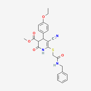 Methyl 6-{[2-(benzylamino)-2-oxoethyl]sulfanyl}-5-cyano-4-(4-ethoxyphenyl)-2-oxo-1,2,3,4-tetrahydropyridine-3-carboxylate