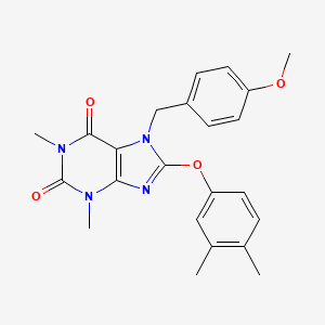 8-(3,4-dimethylphenoxy)-7-(4-methoxybenzyl)-1,3-dimethyl-3,7-dihydro-1H-purine-2,6-dione