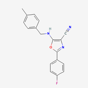 2-(4-Fluorophenyl)-5-[(4-methylbenzyl)amino]-1,3-oxazole-4-carbonitrile