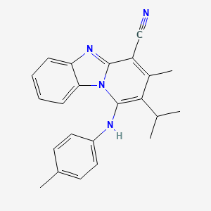 3-Methyl-1-[(4-methylphenyl)amino]-2-(propan-2-yl)pyrido[1,2-a]benzimidazole-4-carbonitrile