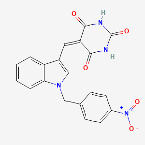 5-{[1-(4-nitrobenzyl)-1H-indol-3-yl]methylidene}pyrimidine-2,4,6(1H,3H,5H)-trione