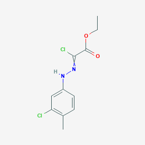molecular formula C11H12Cl2N2O2 B116179 Ethyl 2-chloro-2-[(3-chloro-4-methylphenyl)hydrazinylidene]acetate CAS No. 148367-95-7