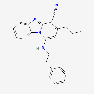 1-((2-Phenylethyl)amino)-3-propylpyrido(1,2-A)benzimidazole-4-carbonitrile