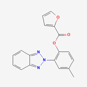 2-(2H-1,2,3-benzotriazol-2-yl)-4-methylphenyl furan-2-carboxylate