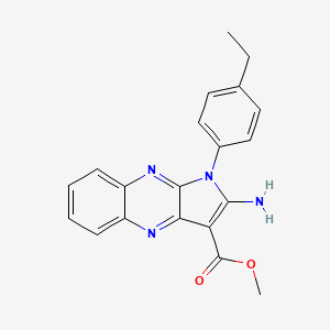 Methyl 2-amino-1-(4-ethylphenyl)-1H-pyrrolo(2,3-B)quinoxaline-3-carboxylate