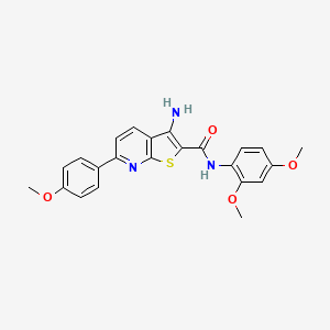 3-amino-N-(2,4-dimethoxyphenyl)-6-(4-methoxyphenyl)thieno[2,3-b]pyridine-2-carboxamide