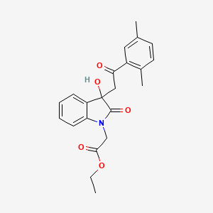 ethyl {3-[2-(2,5-dimethylphenyl)-2-oxoethyl]-3-hydroxy-2-oxo-2,3-dihydro-1H-indol-1-yl}acetate