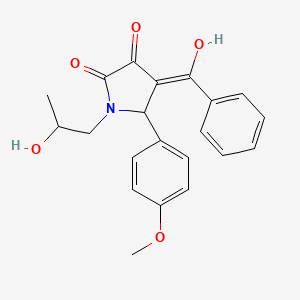 3-hydroxy-1-(2-hydroxypropyl)-5-(4-methoxyphenyl)-4-(phenylcarbonyl)-1,5-dihydro-2H-pyrrol-2-one