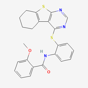 2-methoxy-N-[2-(5,6,7,8-tetrahydro[1]benzothieno[2,3-d]pyrimidin-4-ylsulfanyl)phenyl]benzamide