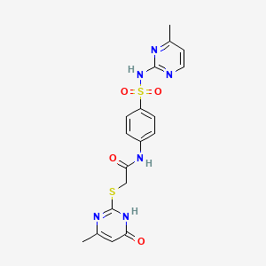 2-[(4-methyl-6-oxo-1,6-dihydropyrimidin-2-yl)sulfanyl]-N-{4-[(4-methylpyrimidin-2-yl)sulfamoyl]phenyl}acetamide