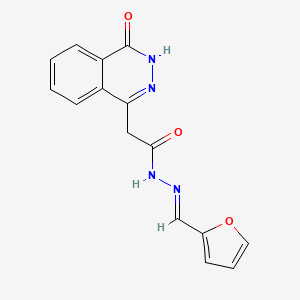 N'-[(E)-furan-2-ylmethylidene]-2-(4-oxo-3,4-dihydrophthalazin-1-yl)acetohydrazide